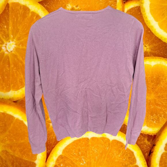 August Silk Cashmere Silk Pink Button Up Cardigan Size M - Picture 7 of 8